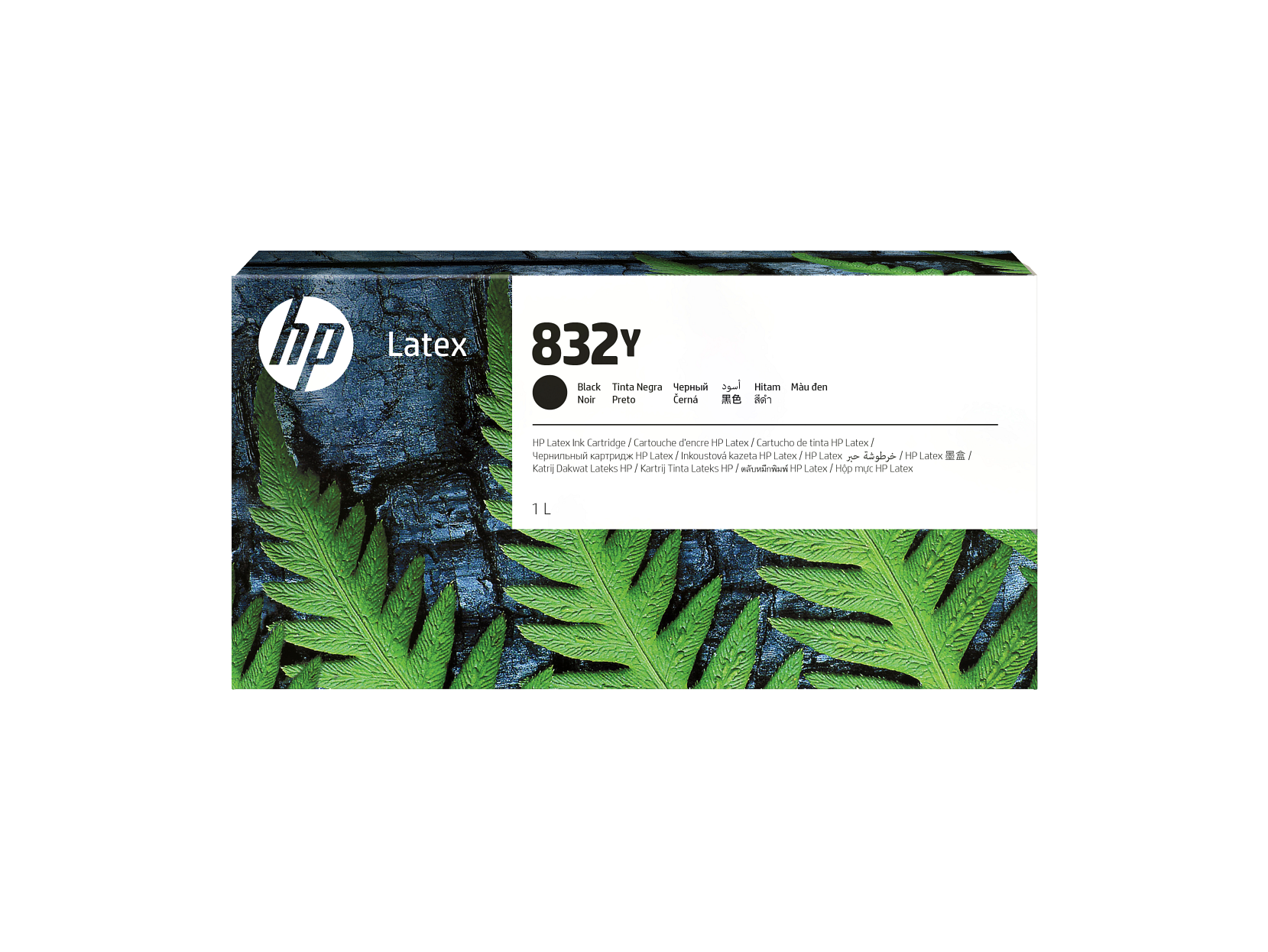 HP 832Y 1L Black Latex Ink Cartridge WW EM