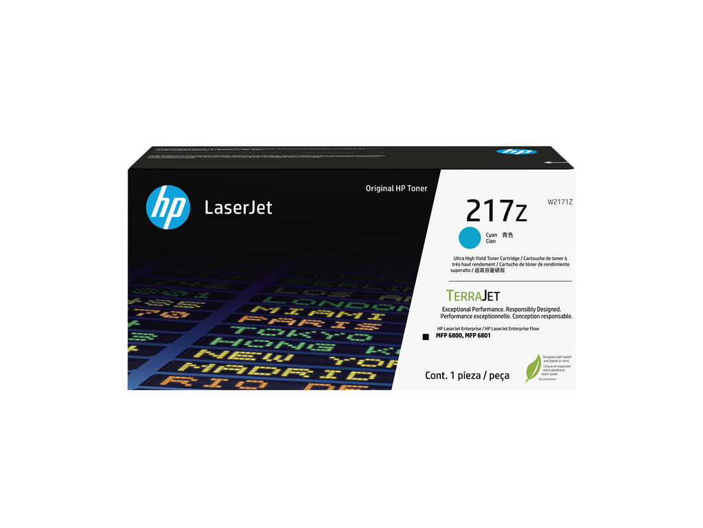 HP 217Z Cyan Ultra High Yield Toner Cartridge W2171Z W2171-00001a USRow