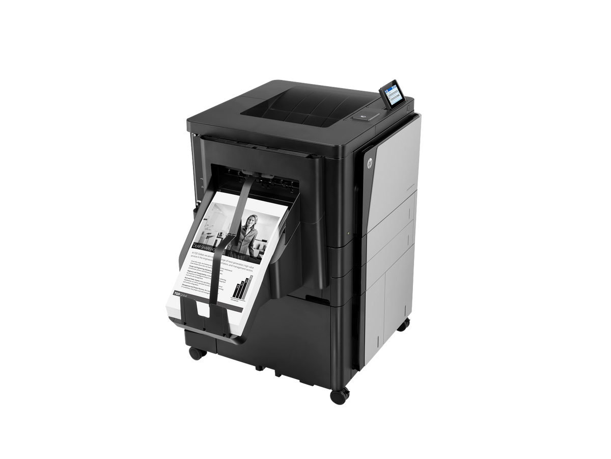HP LaserJet Enterprise M806 with HP LaserJet 500-Sheet Output Catch Tray, tabloid output