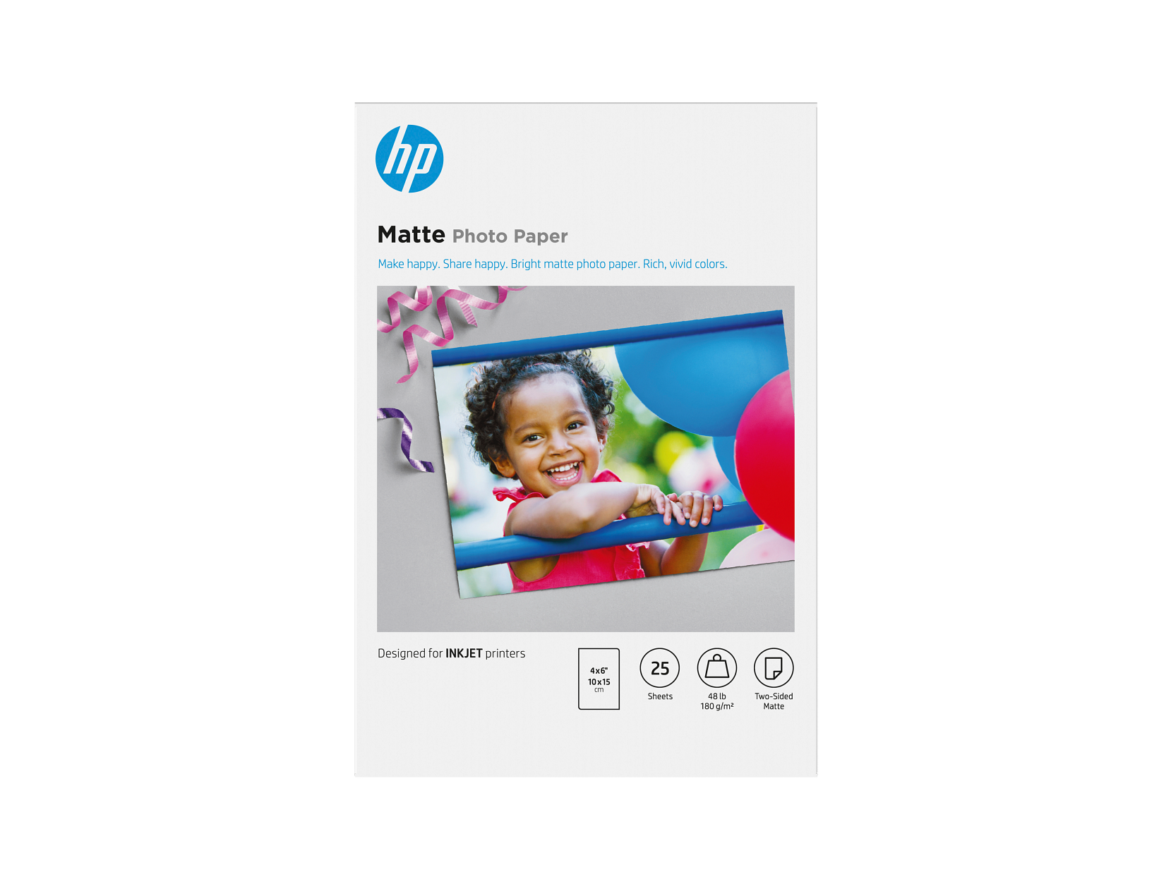 HP Matte Photo Paper 6QH46A 6QH46-00003 Front