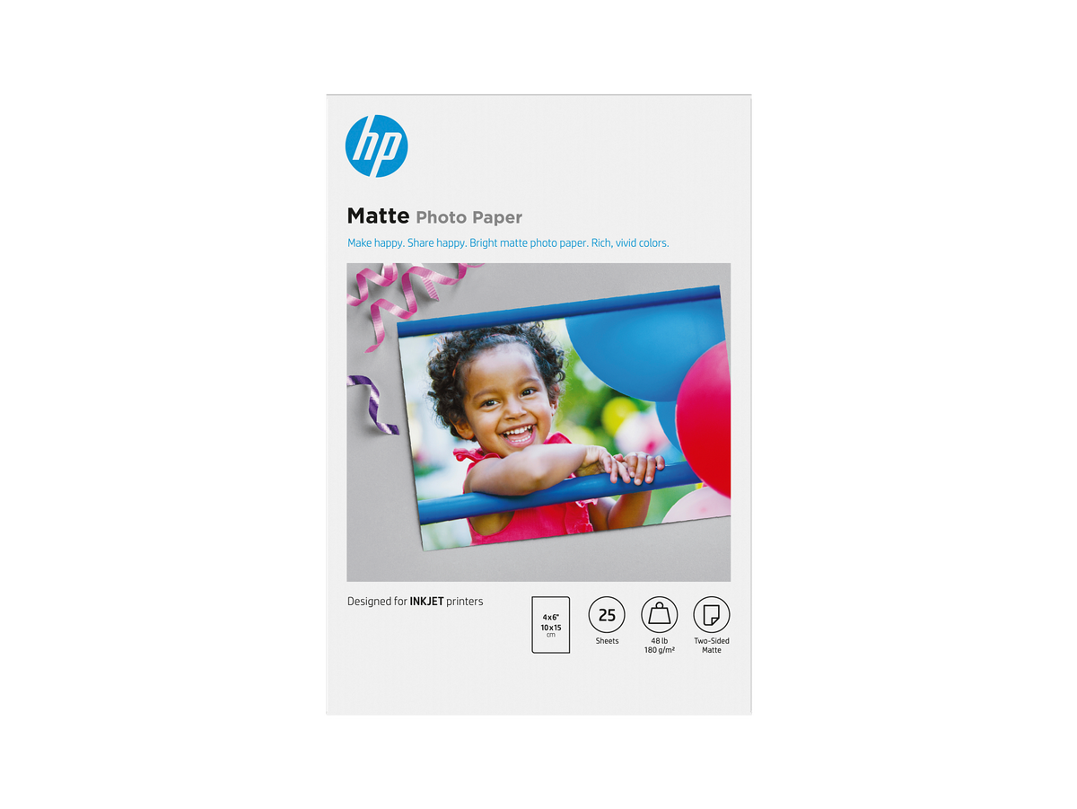 HP Matte Photo Paper 6QH46A 6QH46-00003 Front