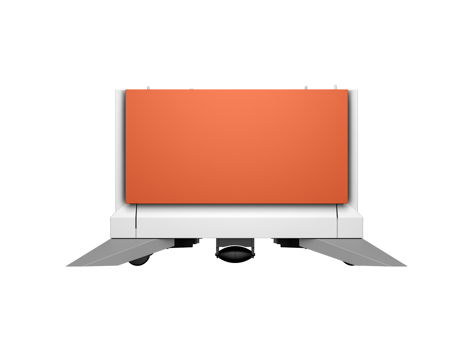 HP Color LaserJet 2100 sheet High Capacity Paper Tray Stand HCI Comet Red 65A36A GreyBG Front