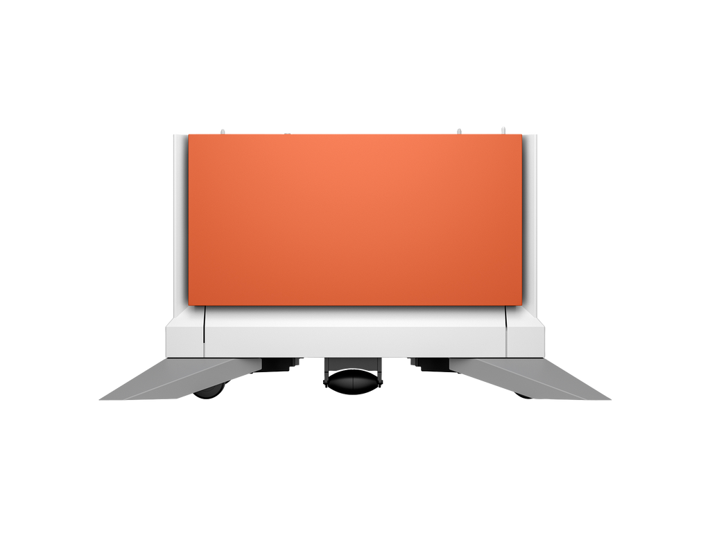 HP Color LaserJet 2100 sheet High Capacity Paper Tray Stand HCI Comet Red 65A36A GreyBG Front
