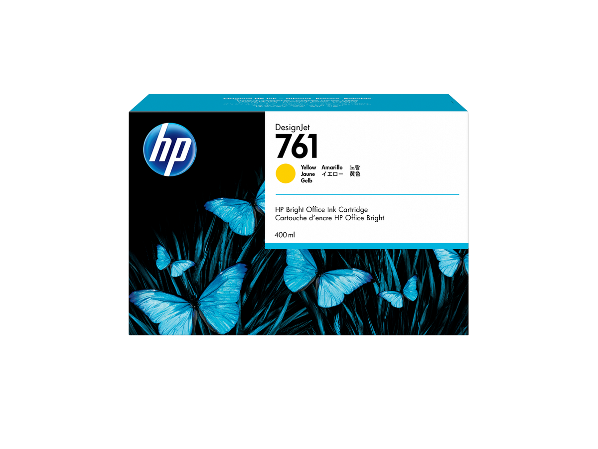 HP 761 400-ml Yellow DesignJet Ink Cartridge