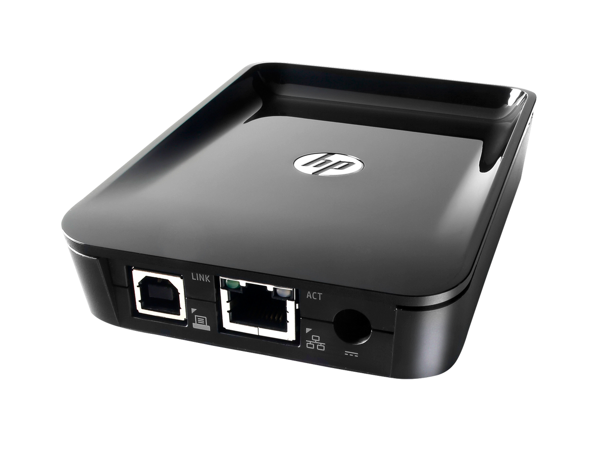 HP Jetdirect 2900nw Print Server, left view