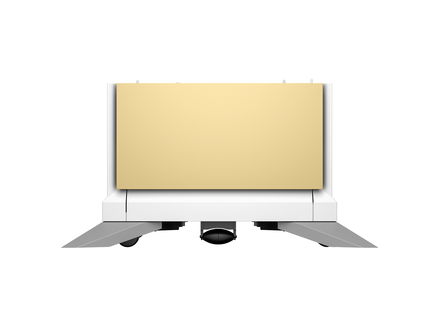 HP Color LaserJet 2100 sheet High Capacity Paper Tray Stand HCI Constellation Yellow 65A33A WhiteBG Front