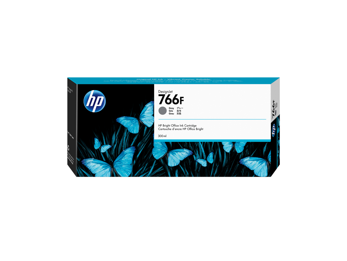 HP 766F  300-ml Gray DesignJet Ink Cartridge