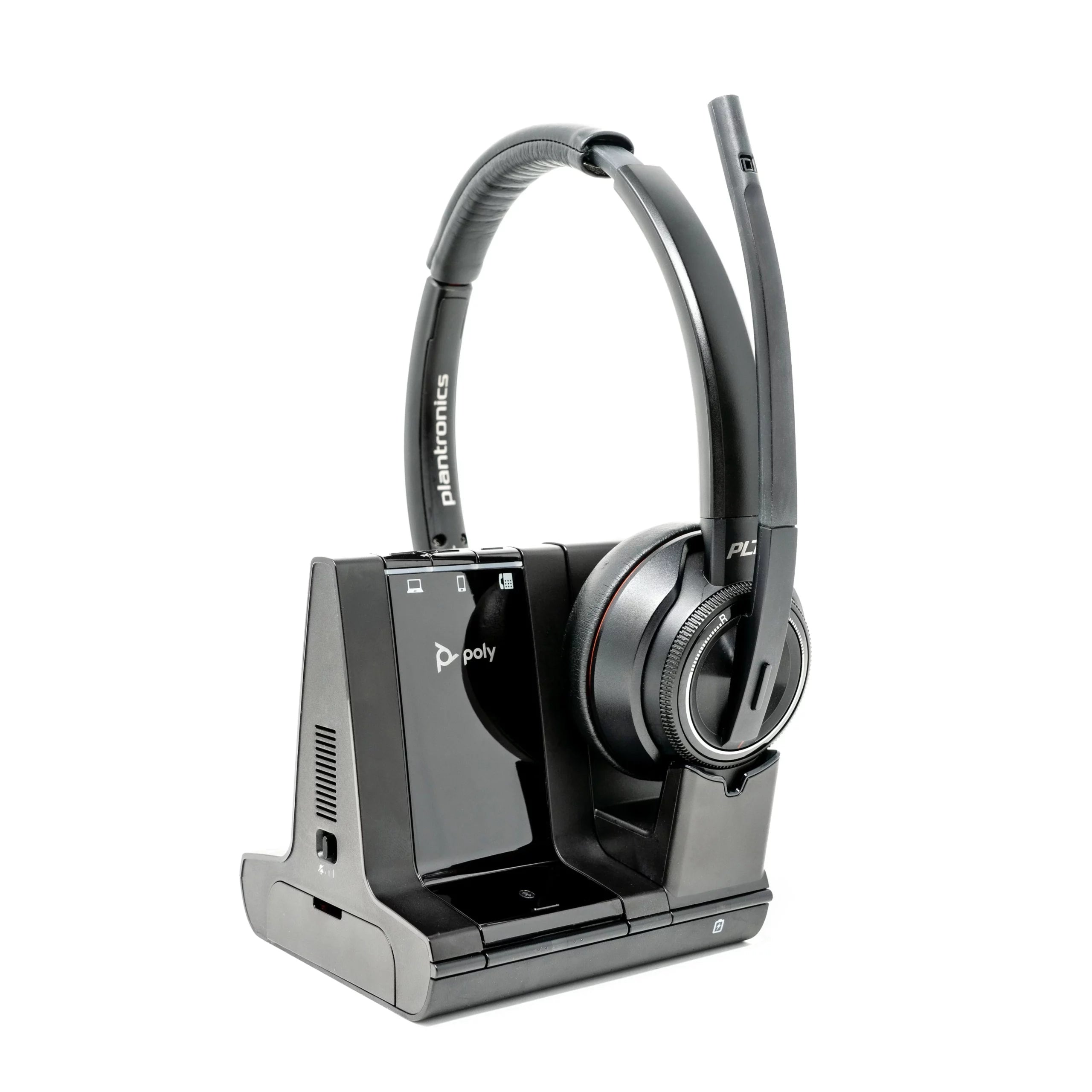 PLANTRONICS SAVI OFFICE W8220 OTH WIRELESS UC STEREO DECT HEADSET,PC/DESKPHONE/MOB, USB-A (207325-04)