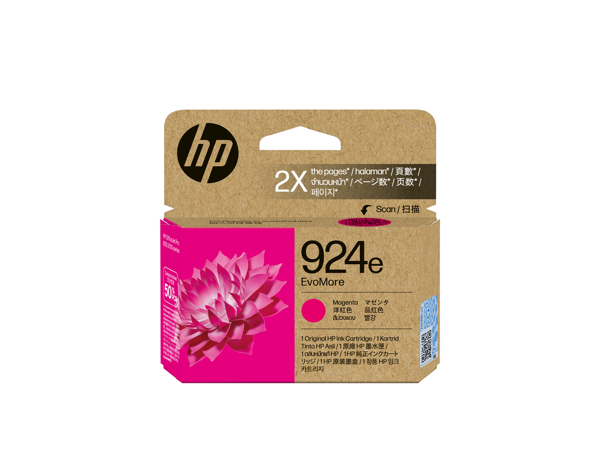 HP 924e EvoMore Magenta Original Ink Cartridge 4K0U8-80001 4K0U8NA