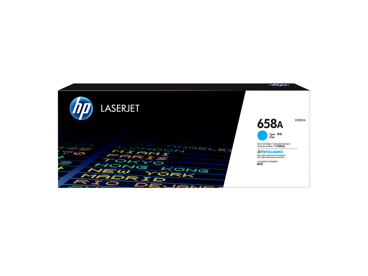 HP 658A Cyan Toner Cartridge W2001A W2001-00007 a USROW