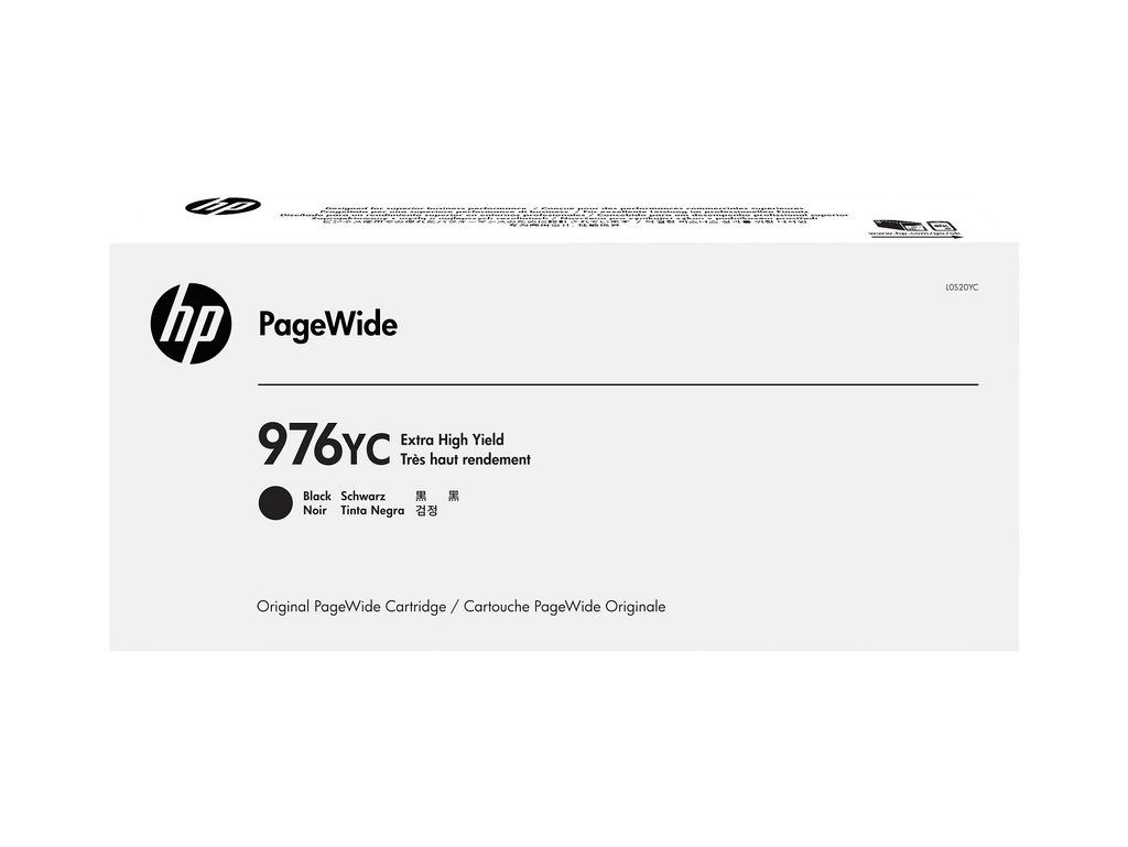 HP 976YC Black Extra High Yield Original PageWide Cartridge WW