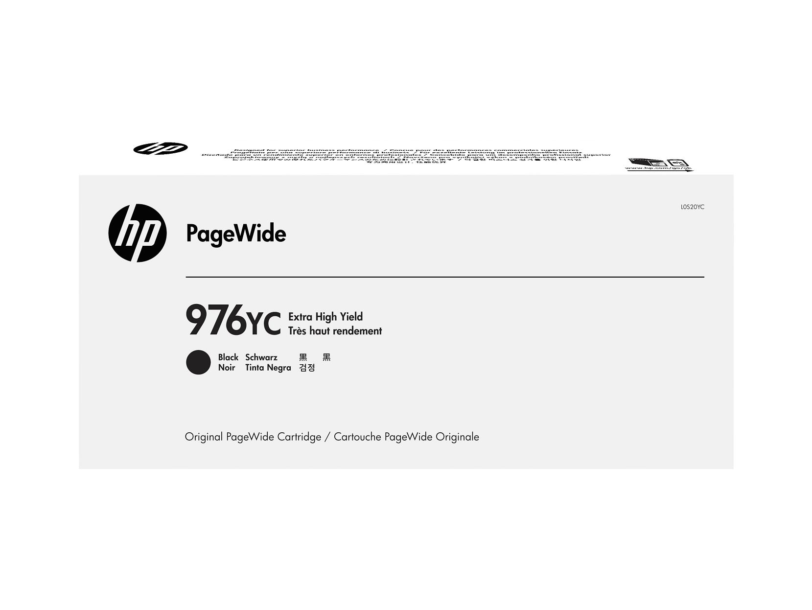 HP 976YC Black Extra High Yield Original PageWide Cartridge WW
