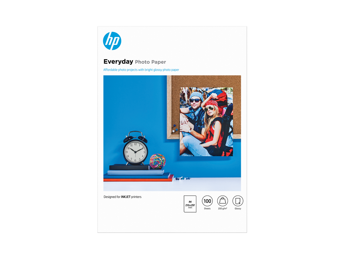 HP Everyday Photo Paper, Glossy, FSC, A4 size, 100 shts, Q2510A Q2510-00027