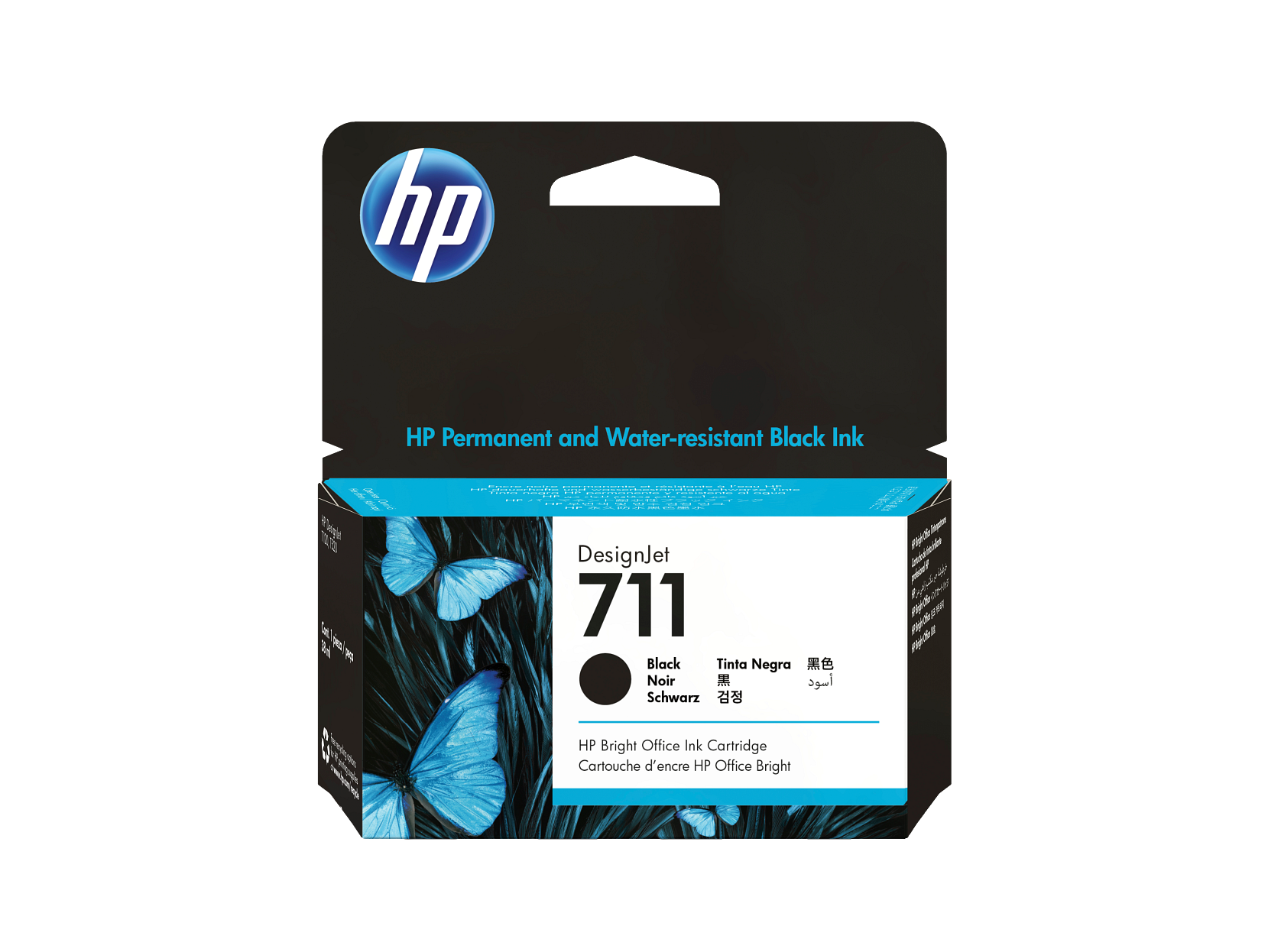 HP 711 38ml Black DesignJet Ink Cartridge WW