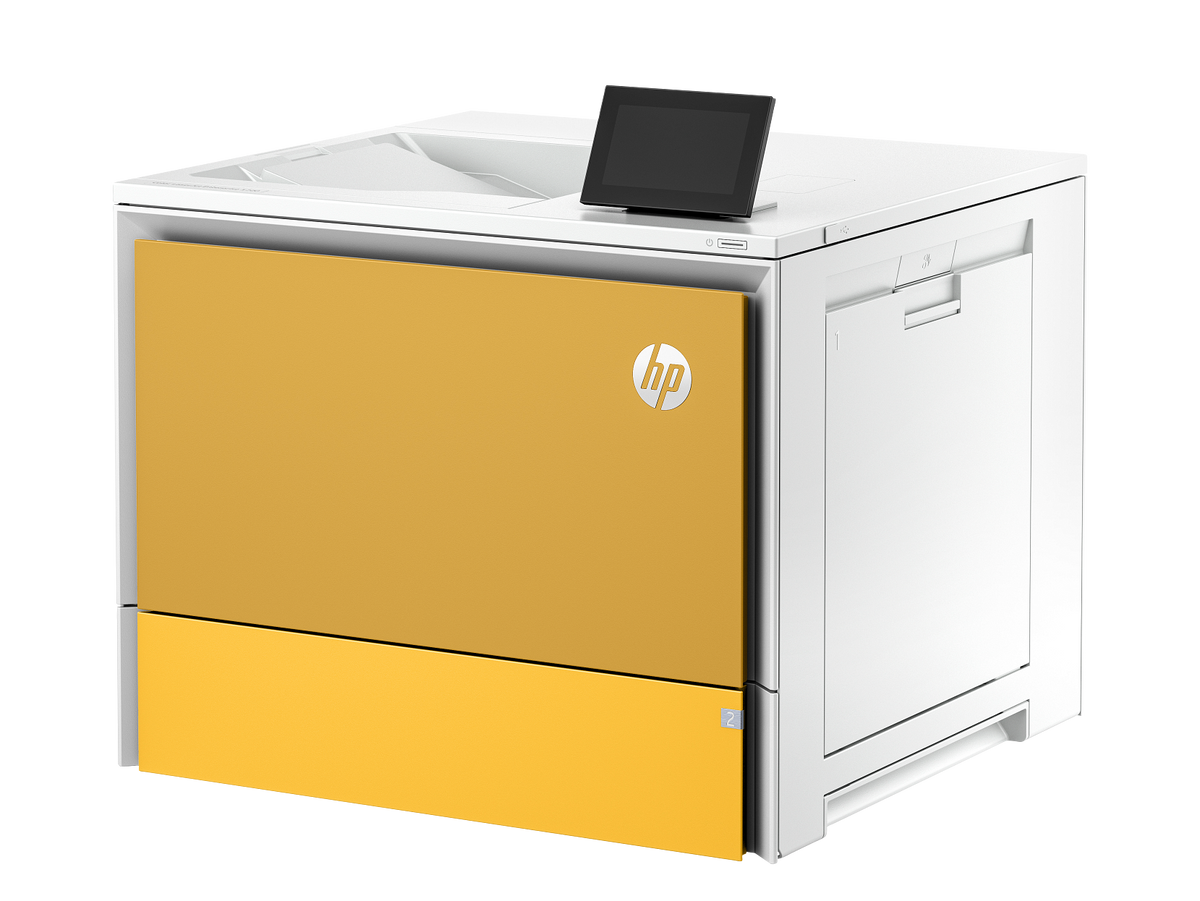 HP Color LaserJet Enterprise 5700dn Transactional ConstellationYellow Catalog VisID WhiteBG FrontLeft