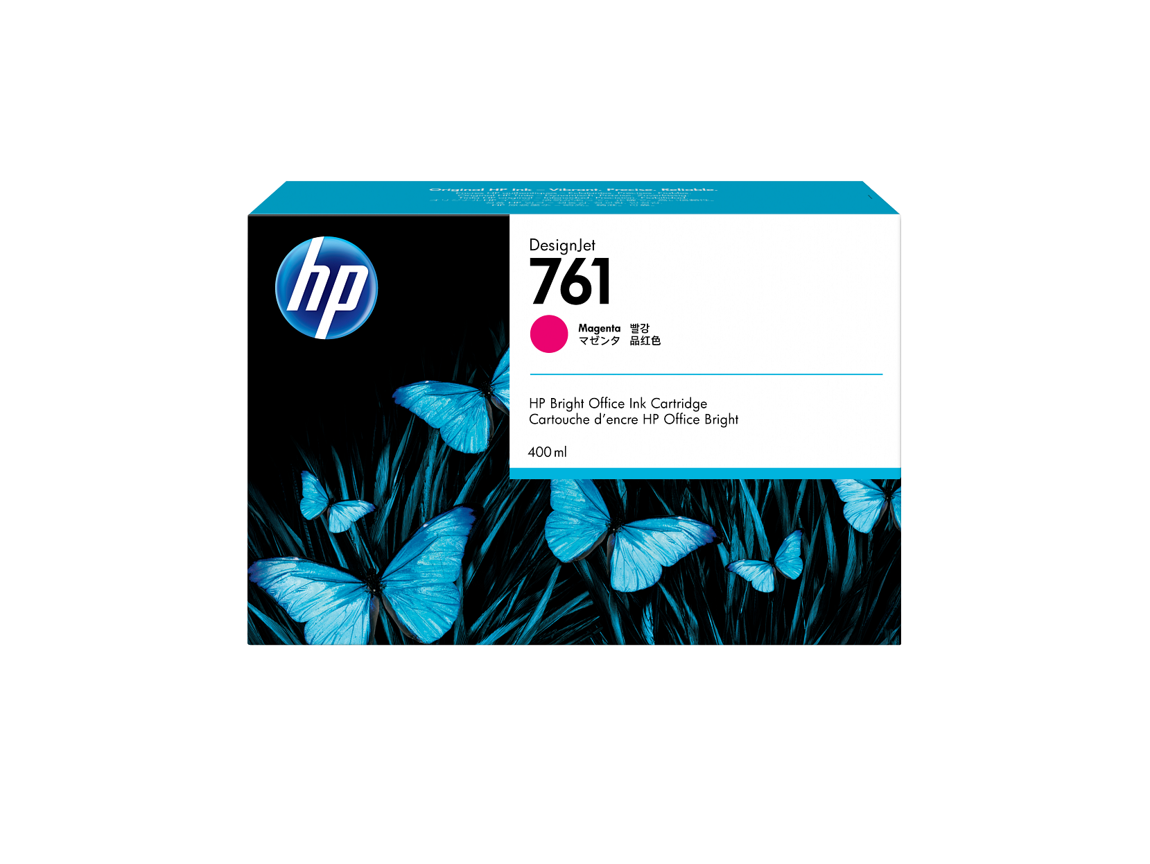 HP 761 400-ml Magenta DesignJet Ink Cartridge