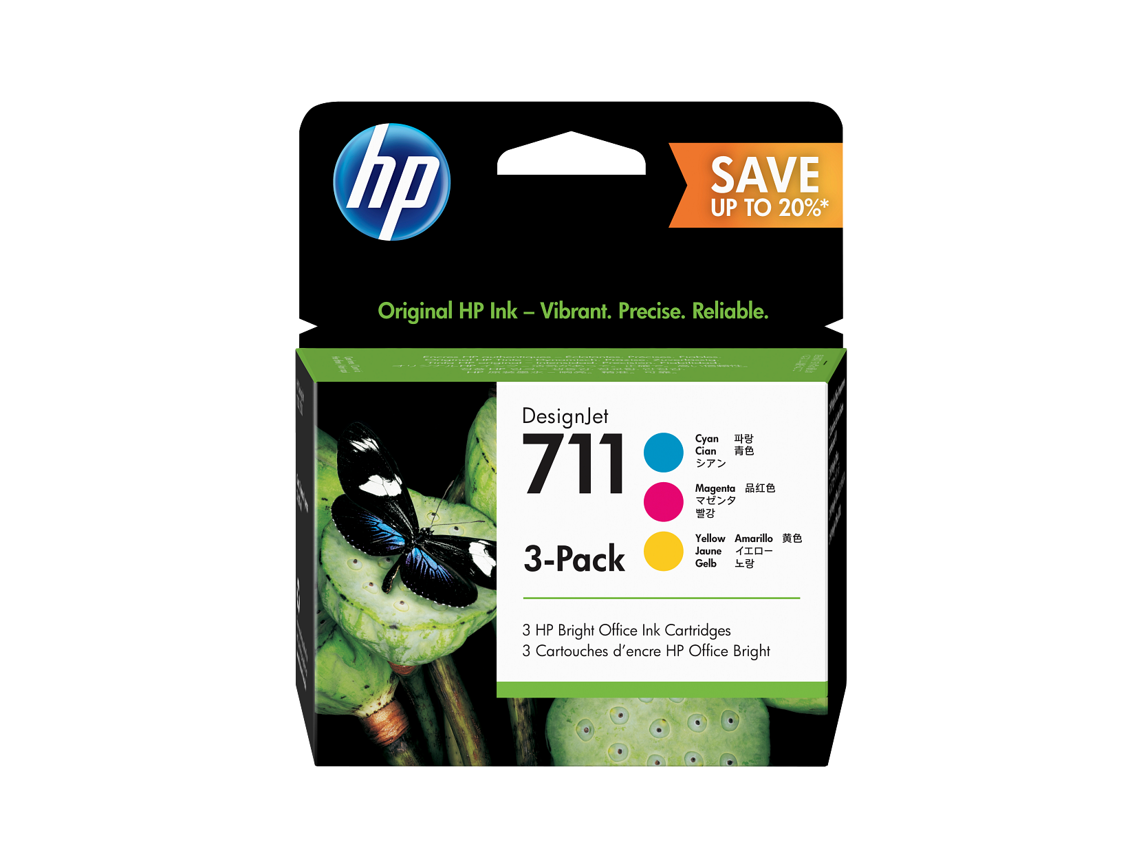HP 711 3-pack 29-ml Cyan/Magenta/Yellow Ink Cartridges