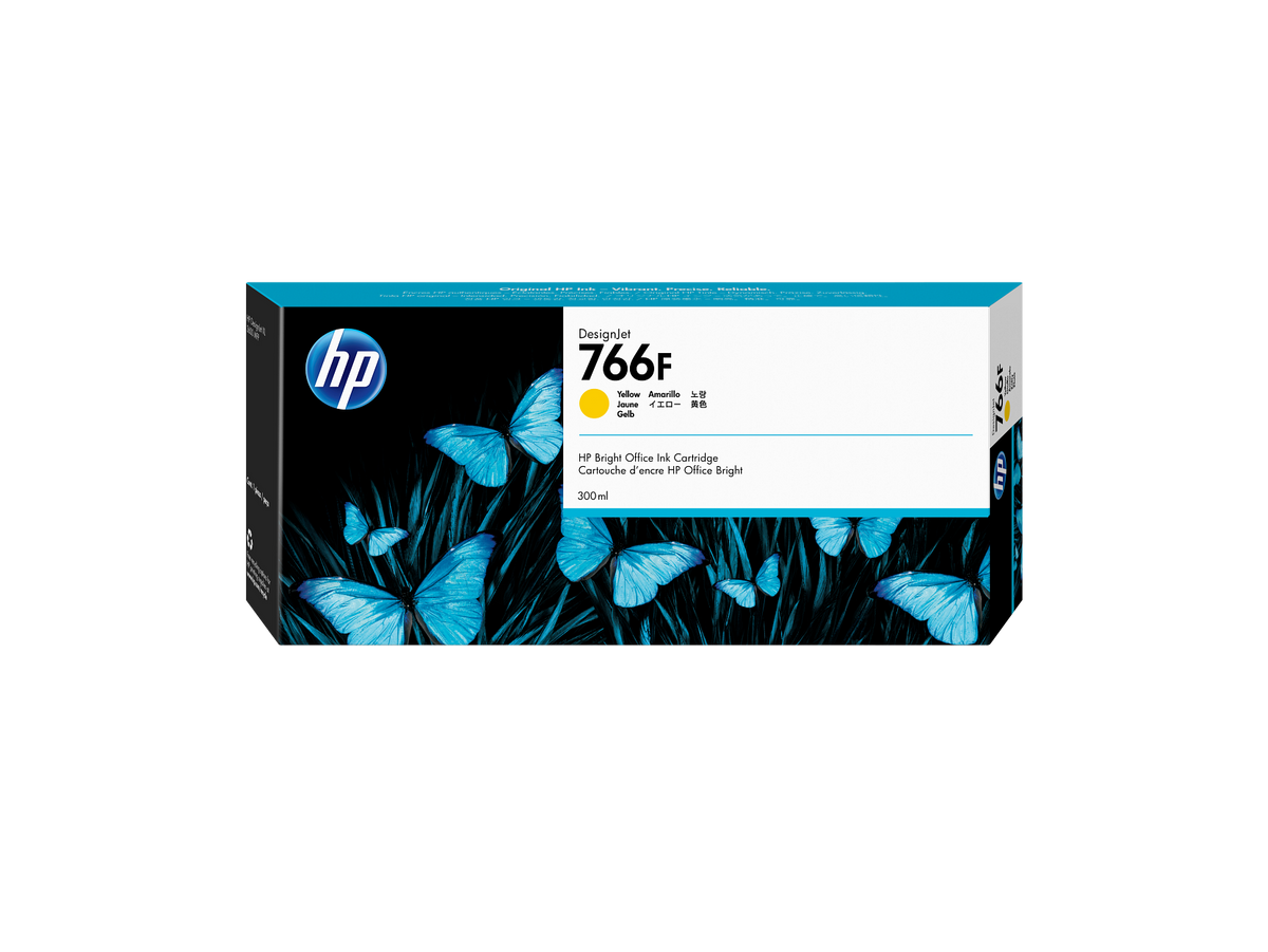 HP 766F  300-ml Yellow DesignJet Ink Cartridge