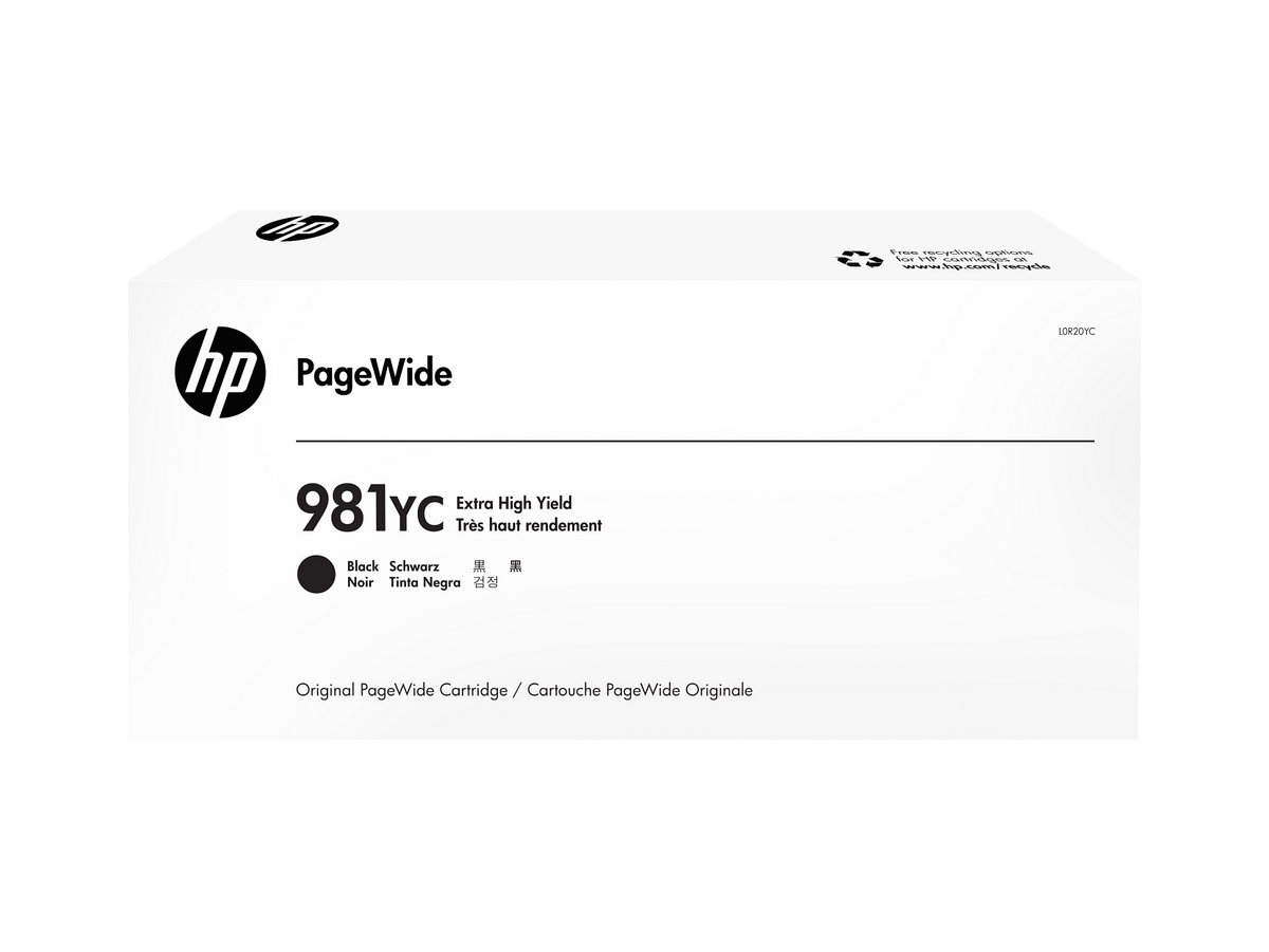 HP 981YC Black Extra High Yield Original PageWide Cartridge WW