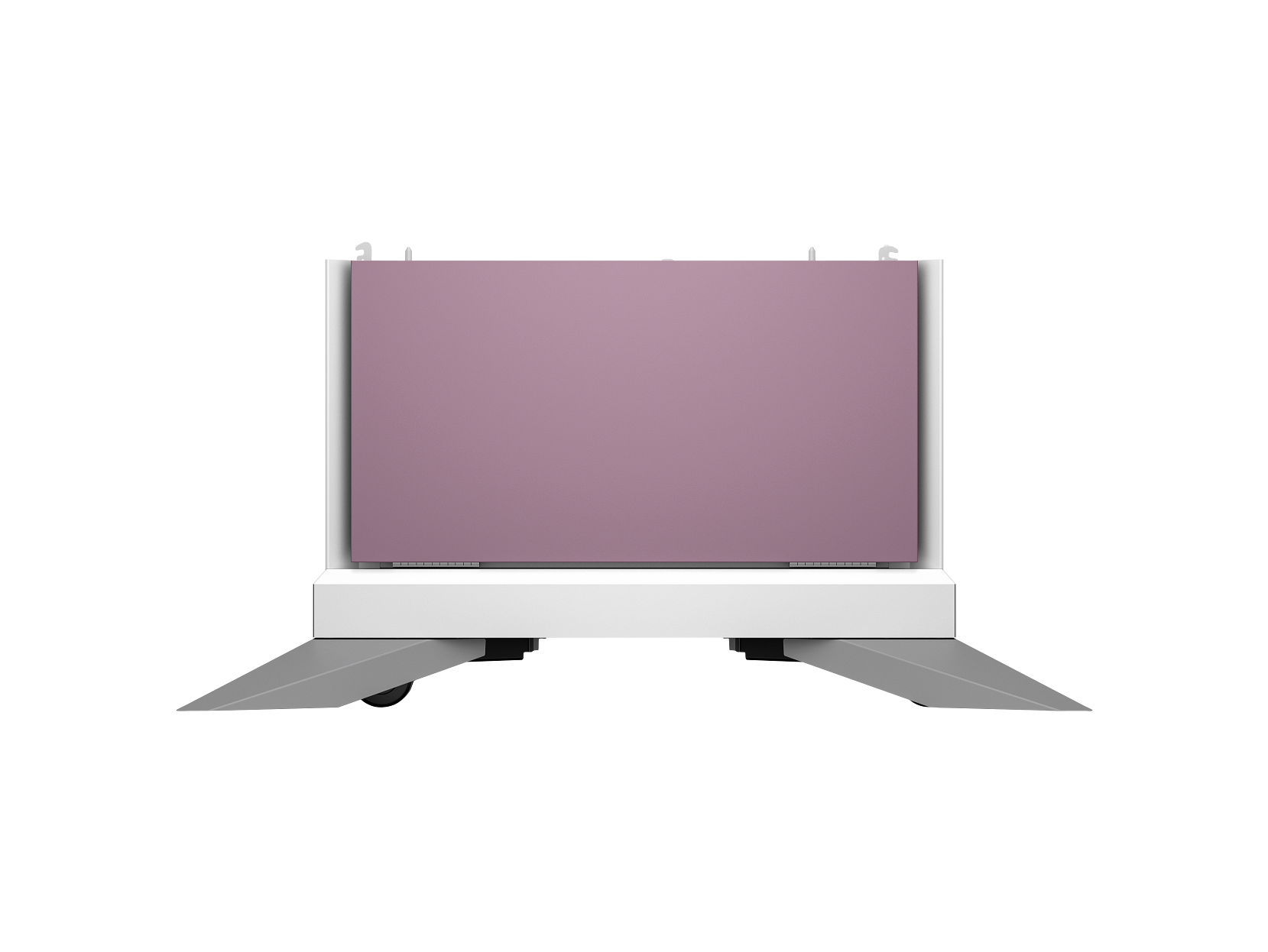HP Color LaserJet Storage Stand Aurora Purple 65A40A GreyBG Front