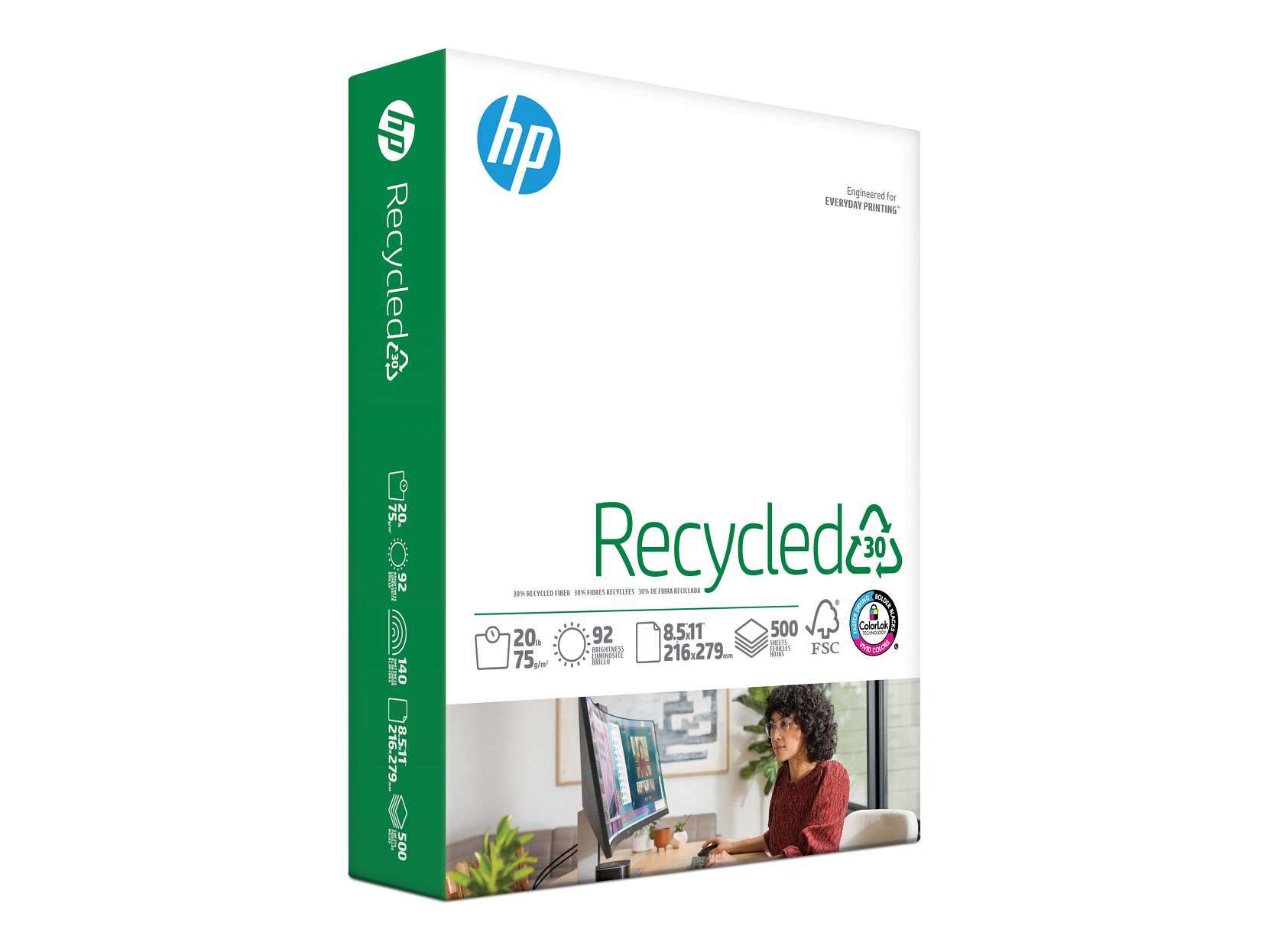 HP Recycled Paper-10 reams/Letter/8.5 x 11 in