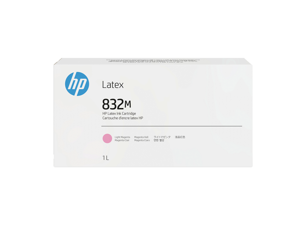 HP 832M 1L Lt Magenta Latex Ink Cartridge WW