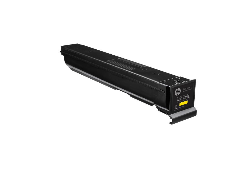 HP LaserJet Yellow Managed Toner Cartridge Laser Etched W9142MC LEFT WHITEBG