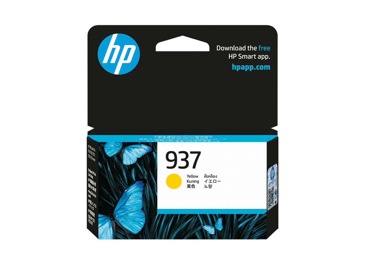 HP 937 Yellow Original Ink Cartridge 4S6W4NA  4S6W4-80001